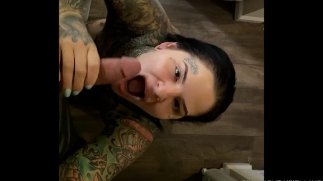 Heidi Lavon suck boyfriend cock cum on face