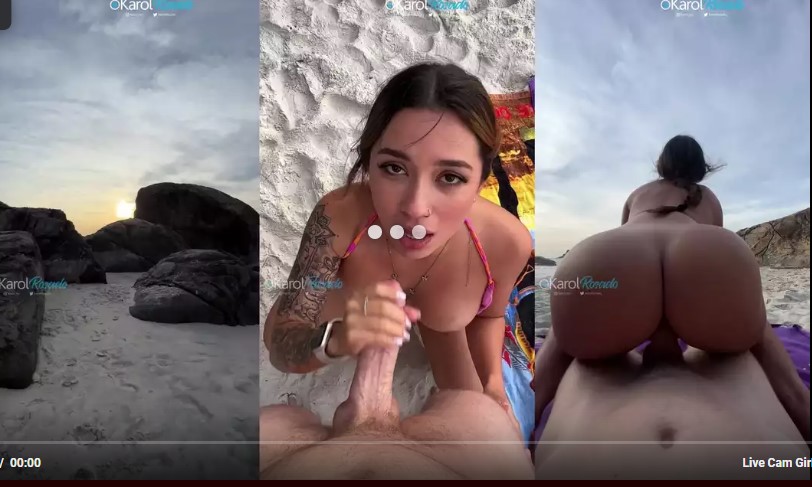 Gigantic booty latina fucking on public beach while people watching