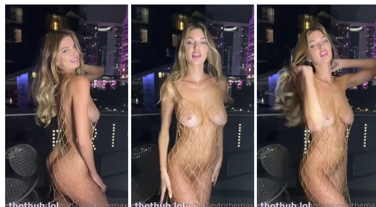 Hayley Maxfield – Strips in Balcony