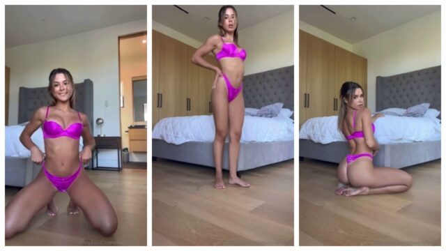 Noelle Leyva Purple Lingerie Tease – Hot Video