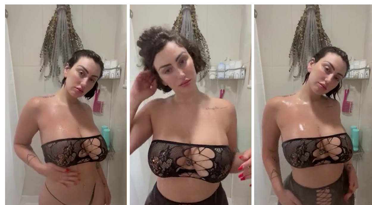 Franncchii Fishnet Lingerie Shower Onlyfans Video